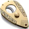 DULASP Cigar s Portable Sliding Switch Sharp Blade Thickened Krupp Metal Stainless Steel Cigar Scissors (Color : Gold) view 1