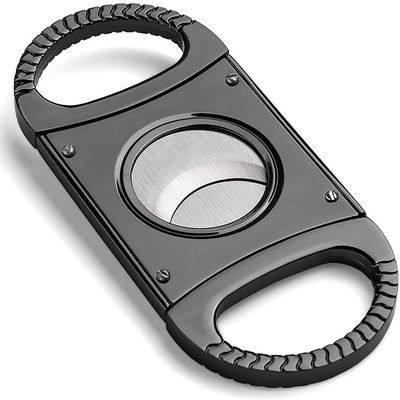 DULASP Cigar Guillotine Double Blade Metal Cigar Clippers Exquisite Stainless Steel Scissors Accessories