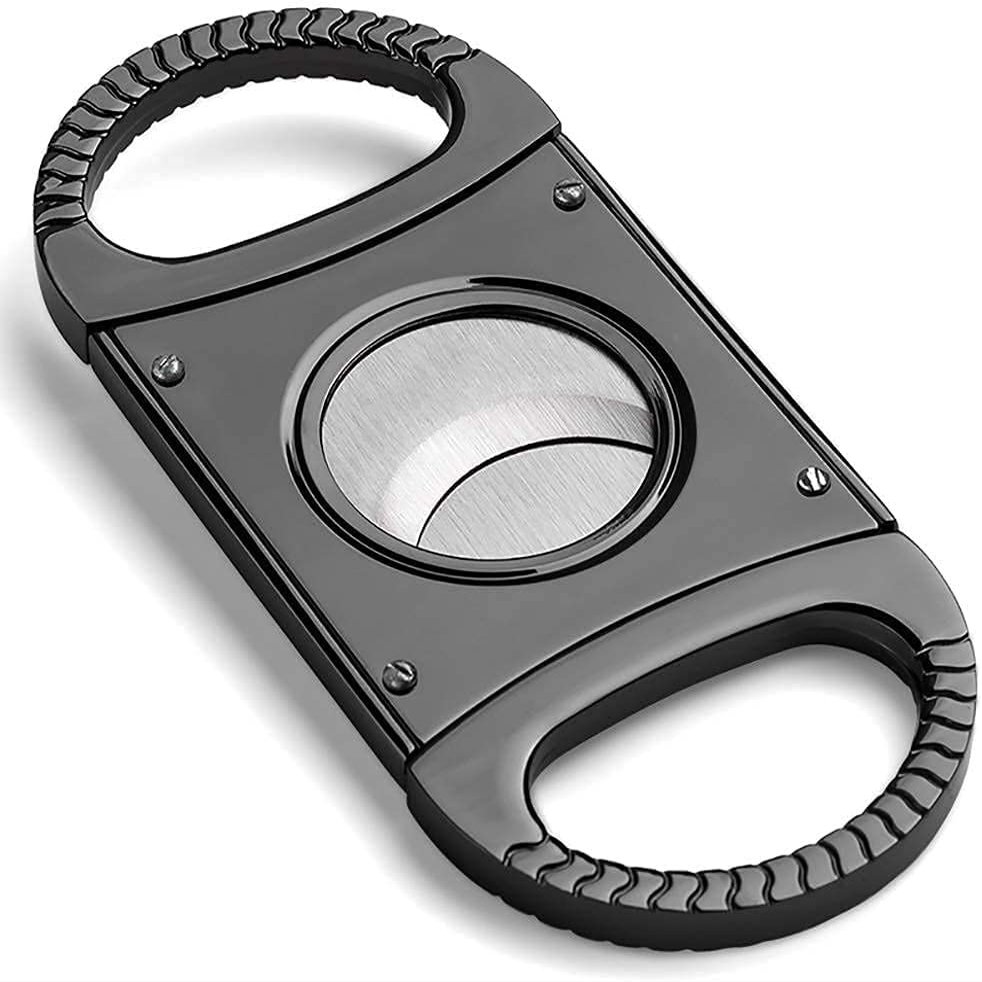 DULASP Cigar Guillotine Double Blade Metal Cigar Clippers Exquisite Stainless Steel Scissors Accessories