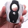 DULASP Cigar s Luxury Fashion Stainless Steel Cigar Scissors,Butterfly Shape Compact and Portable Sliding Cutting Cigar Scissors,Silver (Color : Black) view 3