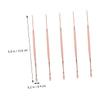 Healifty 5pcs Stainless Steel Ear Wax Removal Tools Dual-Head Spring Ear Spoons Ergonomic Cleaning Accessories for Safe and Convenient Use Rose Gold Design view 2