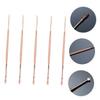 Healifty 5pcs Stainless Steel Ear Wax Removal Tools Dual-Head Spring Ear Spoons Ergonomic Cleaning Accessories for Safe and Convenient Use Rose Gold Design view 3