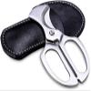 DULASP Double Edge Cigar Krupp Stainless Steel Cigar Scissors Portable Multi-Function Cigar Sharp and Smooth view 3
