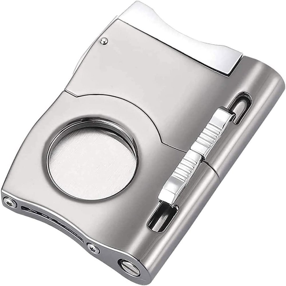 DULASP Cigar Cutter,Stainless Steel Blades Guillotine Cigar Accessories, Sharp Cigar Clipper Scissors, Cigars Gift Set for Men Birthday Gifts