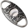 DULASP Cigar Stainless Steel Double Blade Guillotine Scissors, Pocket Size Smoke Knife Exquisite Engraving Patt view 1