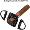 DULASP Cigar Stainless Steel Double Blade Guillotine Scissors, Pocket Size Smoke Knife Exquisite Engraving Patt view 3