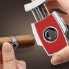 DULASP Cigar Portable V- Shaped Cigar Cigar Scissors Stainless Steel Carbon Fiber V- Shaped Blade (Color : Red) view 1