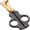 DULASP Premium Cigar Cutter Stainless Steel - Bronze Carved Design Hand-held Cigar Scissors Guillotine Double Cut Blade in Gift Box view 2
