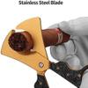 DULASP Premium Cigar Cutter Stainless Steel - Bronze Carved Design Hand-held Cigar Scissors Guillotine Double Cut Blade in Gift Box view 3