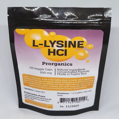 L- Lysine HCI caplets by Prorganics (60)