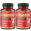 2 Packs 60 Counts 4 Months - D-Mannose Capsules - Natural Urinary Tract Health & Immune Support - 7in1 with Cranberry, Dandelion, Hibiscus & More view 1