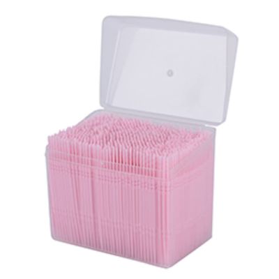 1100pcs Soft Plastic Double-Head Brushed Toothpick Oral Care Interdental Brush