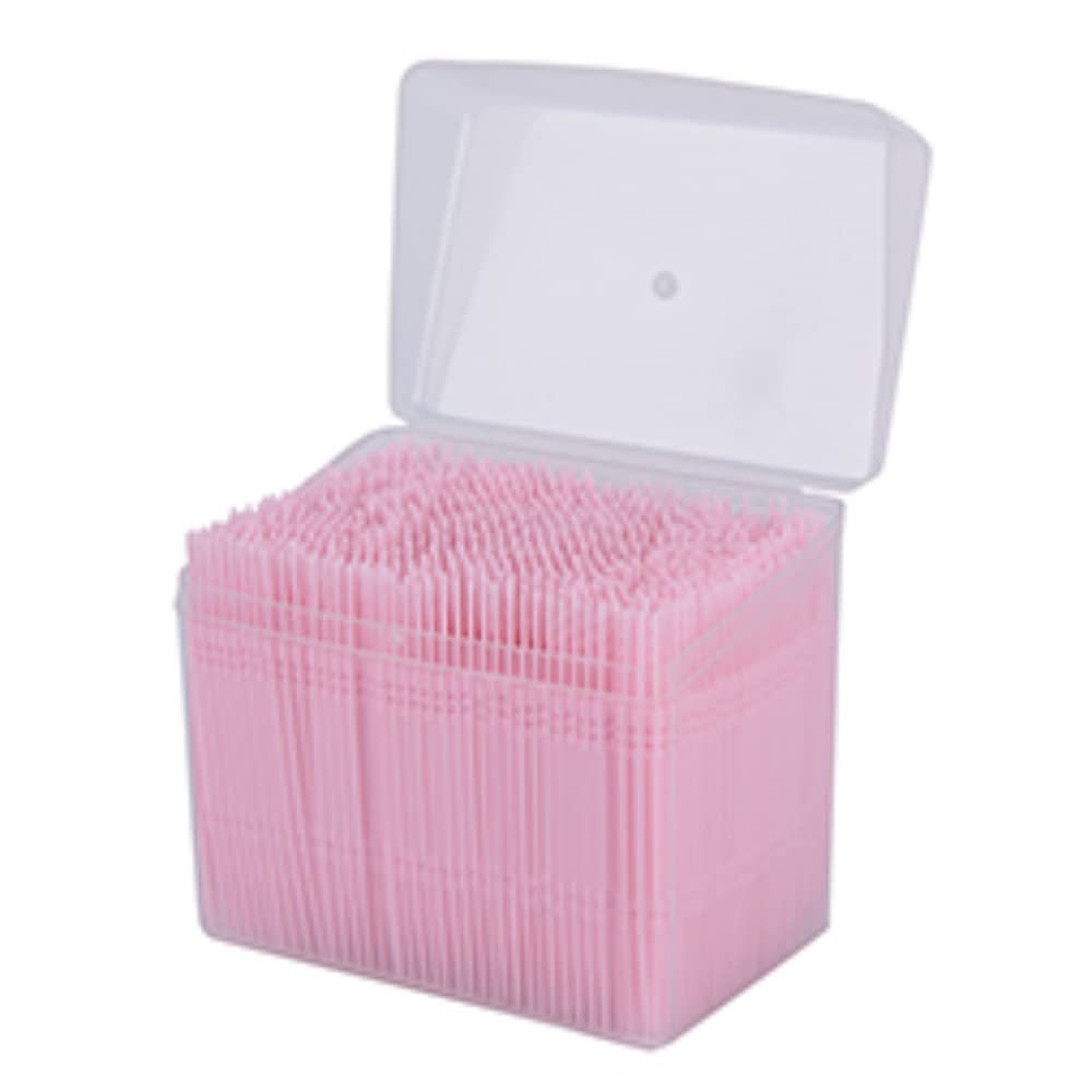 1100pcs Soft Plastic Double-Head Brushed Toothpick Oral Care Interdental Brush