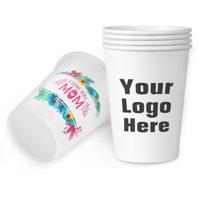 1000PCS Custom Disposable Cups Personalized 9 oz Paper Cups Bulk Paper Cups Water Cups Drinking Cups with Logo (1000)