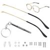 FERCAISH 1 Pair Eyeglass Replacement Arm, Universal Sunglasses Arm Legs Arm Replacement - Metal Glasses Replacement Temple for Sunglasses Eyewear Eyeglasses Repair(Gold) view 1