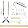 FERCAISH 1 Pair Eyeglass Replacement Arm, Universal Sunglasses Arm Legs Arm Replacement - Metal Glasses Replacement Temple for Sunglasses Eyewear Eyeglasses Repair(Gold) view 2