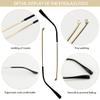 FERCAISH 1 Pair Eyeglass Replacement Arm, Universal Sunglasses Arm Legs Arm Replacement - Metal Glasses Replacement Temple for Sunglasses Eyewear Eyeglasses Repair(Gold) view 4