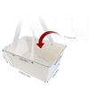Baskets For Gifts Empty, 5 PCS White Gift Bags With Handles DIY Kit, Gift Basket Empty To Fill Bulk For Party Favors Wedding Birthday Christmas Halloween Holiday Thank You Get Well Soon view 2