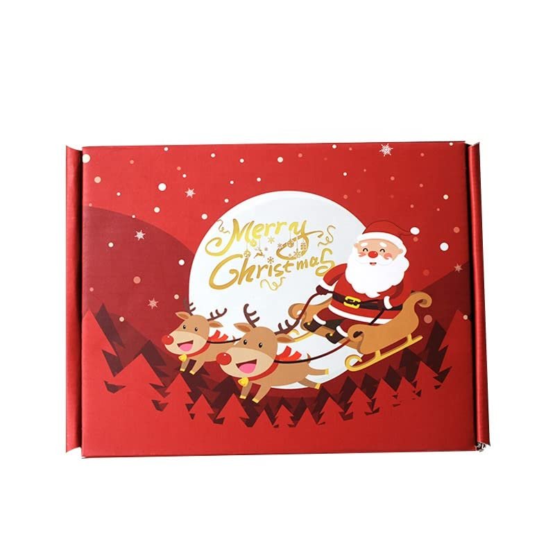 1PC of Gift Box 11.22x7.8x2.3 Inches, Christmas Gift Box, Glossy Santa Gift Box (50)