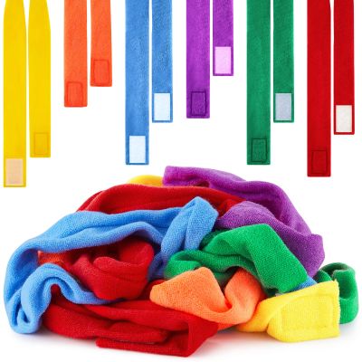 Henoyso 12 Pack Sensory Chew Necklaces for Kids Soft Terry Cloth Chewelry Oral Motor Teething Toys for Boys Girls, Reusable Chewy Jewelry for Focusing & Calming(Solid Style,Vivid Color)