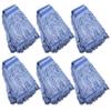 Mop Head Replacement Commercial Heavy Duty String Blue Wet Mop Heads for 3 Typs Commercial Mop Handle(6,Medium,Weight 16oz) view 1
