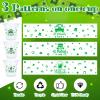 120 Pcs St Patrick's Day Shamrock Cups Happy St Patrick's Day Disposable Clear Plastic Cups St Patricks Day Party Plastic Cups Home Party Drinking Cups Green Plastic Cups for Party Decoration (12 oz) view 3