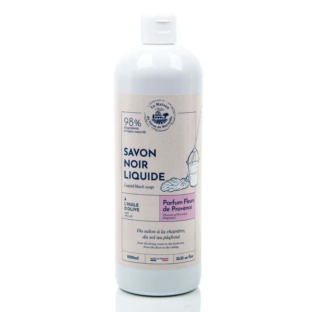 Maison du Savon de Marseille - Household Black Liquid Soap with Flowers of Provence scent - 33.81 Fl oz