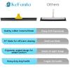 Floor Squeegee for Concrete and Tile Cleaning, 24'' Rubber Wiper Broom, Large Heavy Duty Water Scraper with 60'' Long Handle for Garage, Deck, Bathroom, Shower Glass, Window view 4