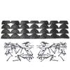 28 pcs Heel Plates Shoe Heel Taps Rubber Tips Sole Heel Repair Pad Replacement with Nails, Black, Large