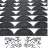 28 pcs Heel Plates Shoe Heel Taps Rubber Tips Sole Heel Repair Pad Replacement with Nails, Black, Large view 3
