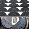 28 pcs Heel Plates Shoe Heel Taps Rubber Tips Sole Heel Repair Pad Replacement with Nails, Black, Large view 4
