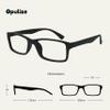OPULIZE PEP Classic Reading Glasses for Women Men, Scratch Resistant Rectangular Frame with Spring Hinges, Black, Brown, Blue, Purple, Grey, +1 (Pack of 6) view 2