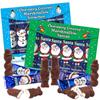Santa and Snowman Shaped Chocolate Covered Marshmallows, Christmas 2023 Individually Wrapped Candies, Pack of 2, 10 Pieces