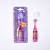 OUR REFLECTIONS Kids Manual Light Up 60 Seconds Timer Toothbrush, Suction Cup, Soft Bristles, Ages 3 and up. (Nora Light Up Timer Toothbrush, Pink) view 1