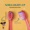 OUR REFLECTIONS Kids Manual Light Up 60 Seconds Timer Toothbrush, Suction Cup, Soft Bristles, Ages 3 and up. (Nora Light Up Timer Toothbrush, Pink) view 4