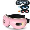 fmlave Eye Massager with Heat and Cooling for Migraines, Dry Eyes, Dark Circles, Rechargeable Heated Eye Mask Massager Improve Sleeping - Gifts for Women and Men (Pink) view 1