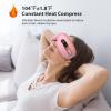 fmlave Eye Massager with Heat and Cooling for Migraines, Dry Eyes, Dark Circles, Rechargeable Heated Eye Mask Massager Improve Sleeping - Gifts for Women and Men (Pink) view 3