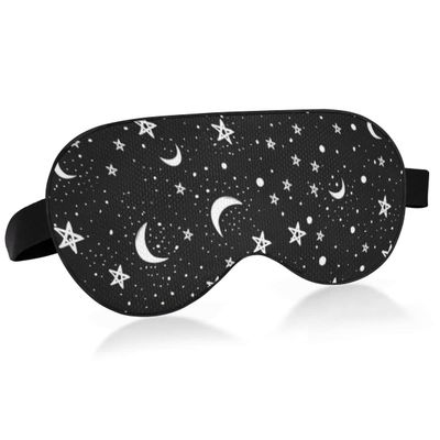 ALAZA Moon Stars Starry Night Sky Sleep Mask for Women Men Eye Mask for Sleeping Funny Blackout Cooling Sleeping Masks