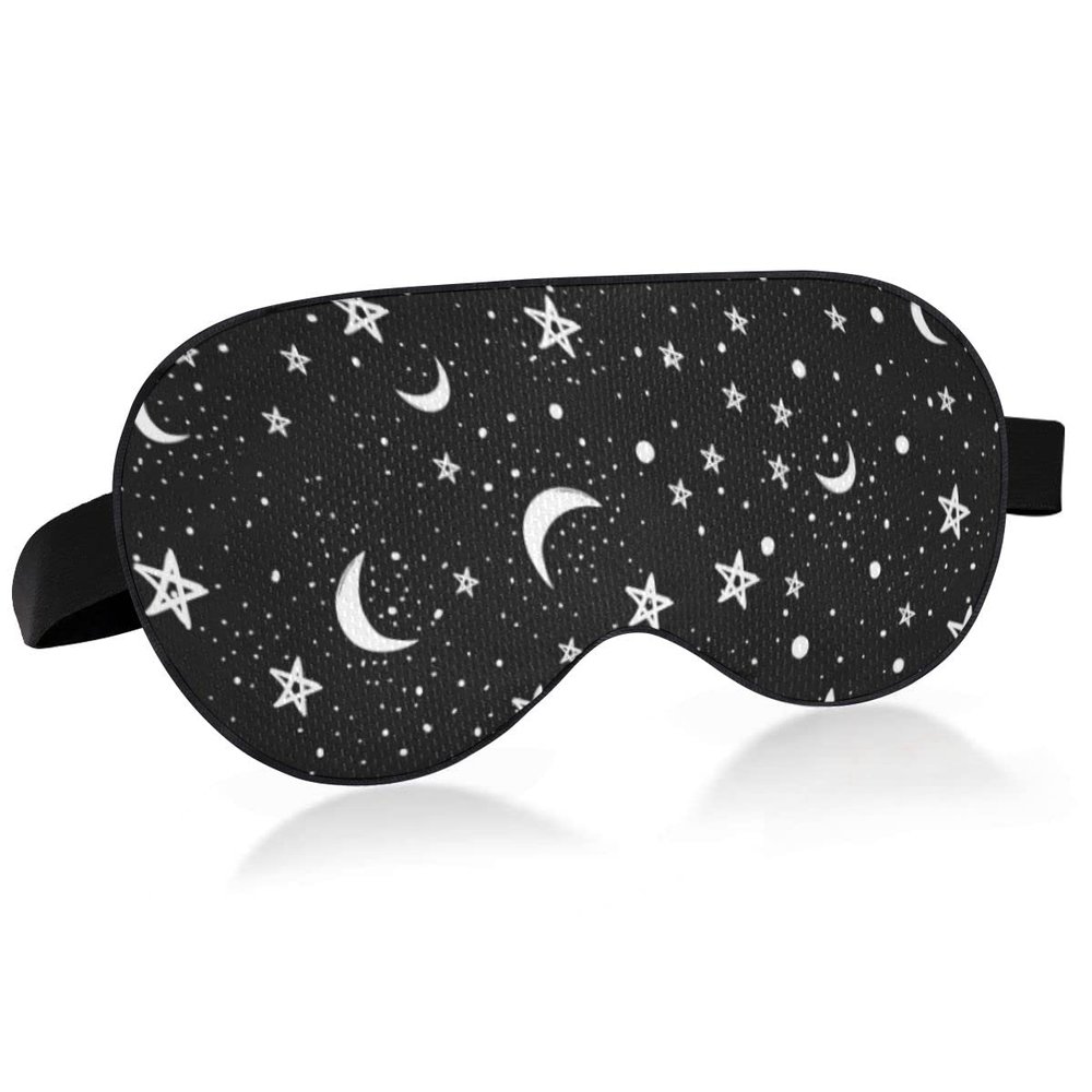 ALAZA Moon Stars Starry Night Sky Sleep Mask for Women Men Eye Mask for Sleeping Funny Blackout Cooling Sleeping Masks