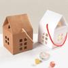 Stocking Stuffers 10pcs Wedding Candy Boxes House Shaped Candy Boxes Boxes Paper Treat Bags Kraft Paper Package Box for Wedding Birthday Shower Small Business Supplies view 3