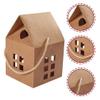 Stocking Stuffers 10pcs Wedding Candy Boxes House Shaped Candy Boxes Boxes Paper Treat Bags Kraft Paper Package Box for Wedding Birthday Shower Small Business Supplies view 4