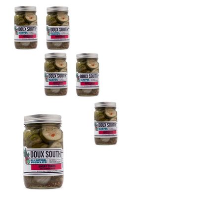 Doux South Angry Cukes Pickles, All Natural, 16 Ounce (Pack of 6)