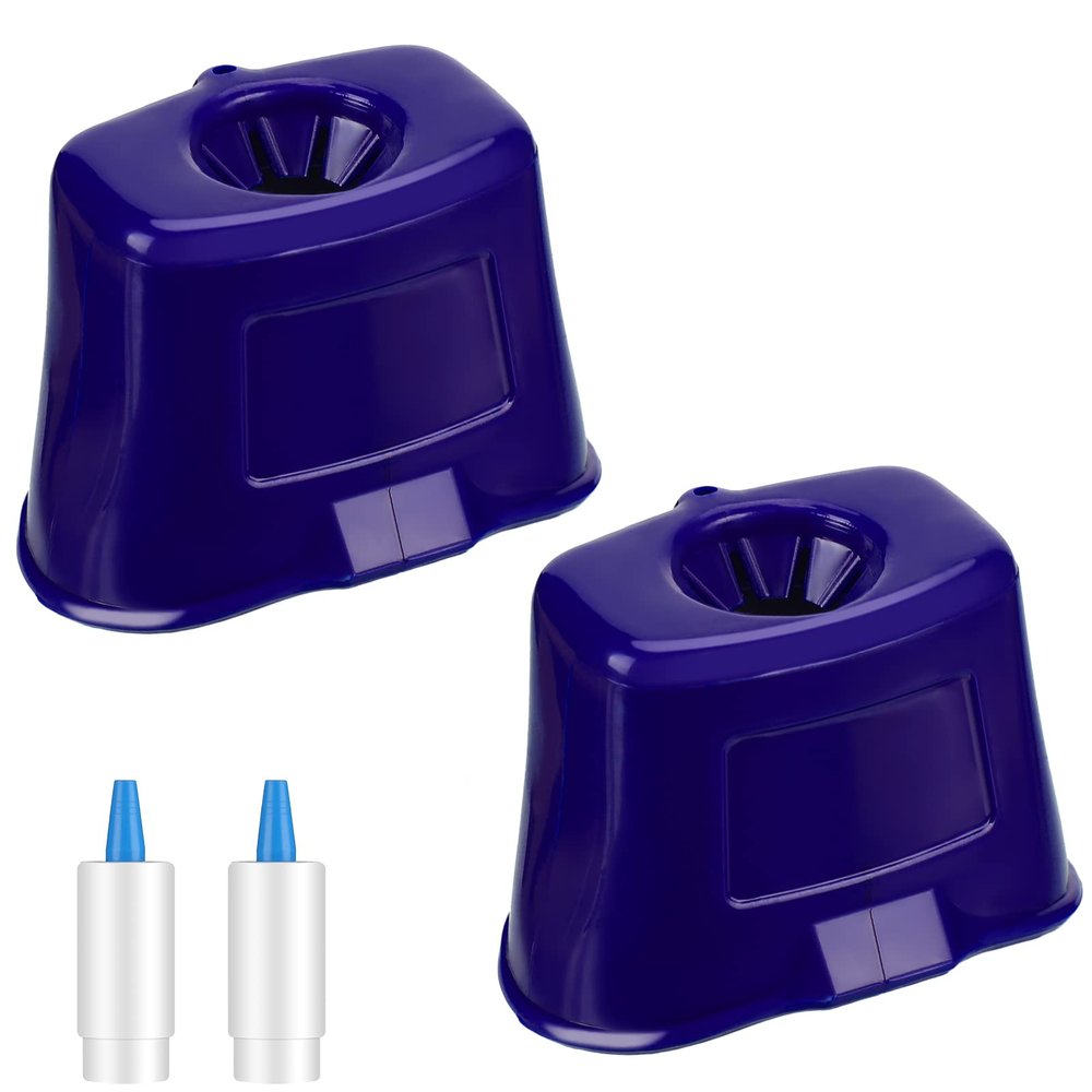 Jutom 2 Pcs Eye Drop Guide Dispenser Portable Reusable Eye Dropper Tool for Elderly, Blue Assist Device Helper Wash Cup Dispenser Aids for Bottles