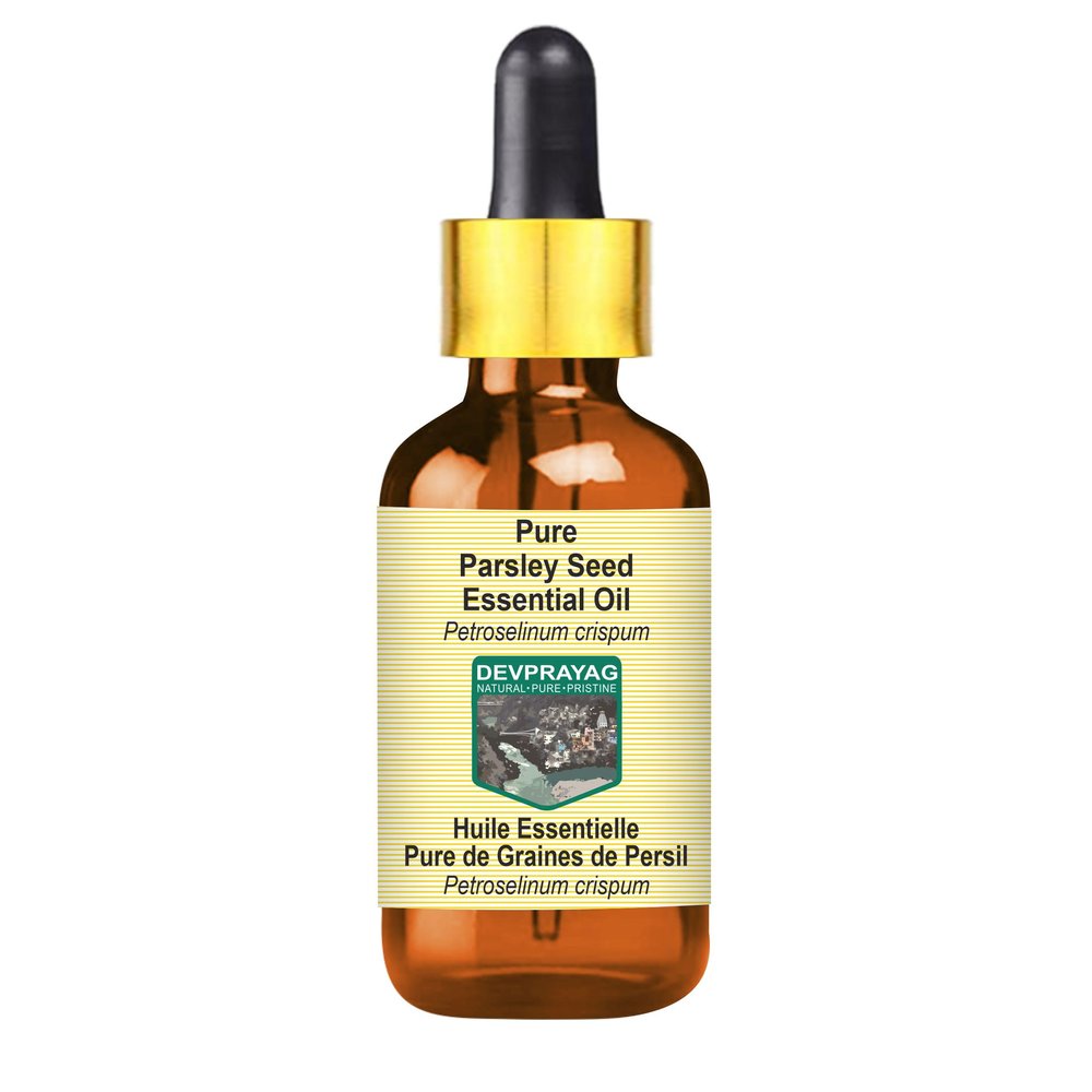 Devprayag Pure Parsley Seed Essential Oil (Petroselinum crispum) with Glass Dropper Steam Distilled 100ml (3.38 oz)