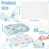 Yinder 24 Packs 960 Sheets Tissue Cube Car Facial Boxes Disposable Facial Travel Tissues Holder Soft Watercolor Boxes 2 Ply 40 Sheets for Wedding Household Car Kitchen Bathroom(Fresh Daisy) view 2