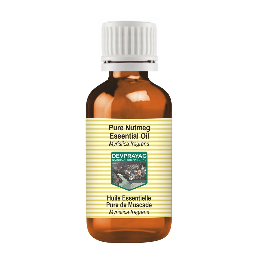 Devprayag Pure Nutmeg Essential Oil (Myristica fragrans) Steam Distilled 5ml (0.16 oz)