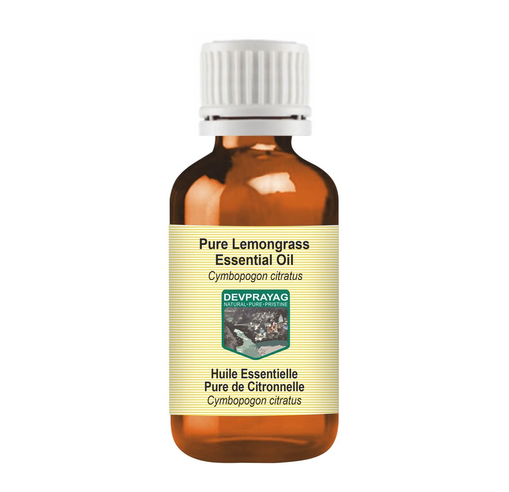 Devprayag Pure Lemongrass Essential Oil (Cymbopogon citratus) Steam Distilled 100ml (3.38 oz)