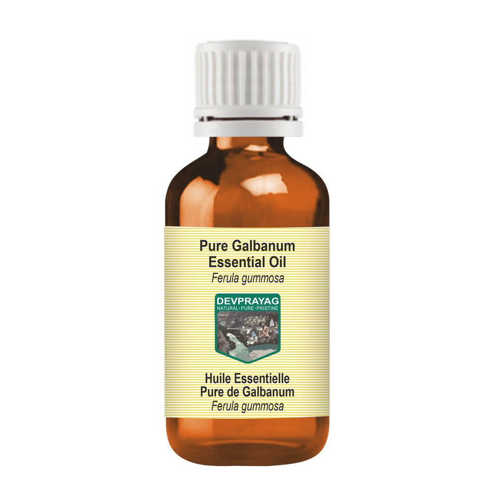 Devprayag Pure Galbanum Essential Oil (Ferula gummosa) Steam Distilled 100ml (3.38 oz)