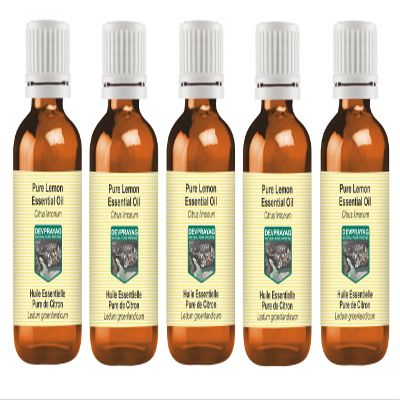 Devprayag Pure Lemon Essential Oil (Citrus limonum) Steam Distilled (Pack of Five) 100ml X 5 (16.9 oz)