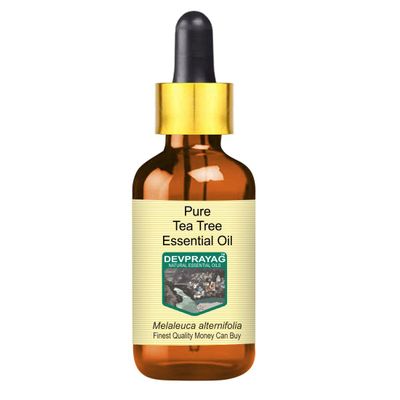Devprayag Pure Tea Tree Essential Oil (Melaleuca alternifolia) with Glass Dropper Steam Distilled 100ml (3.38 oz)